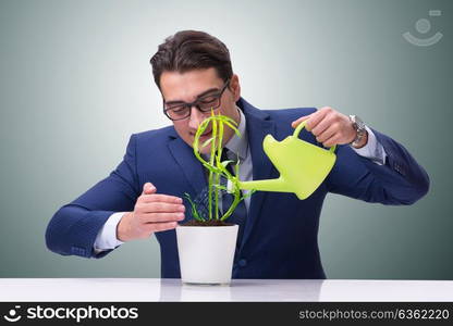 Businessman in new business concept