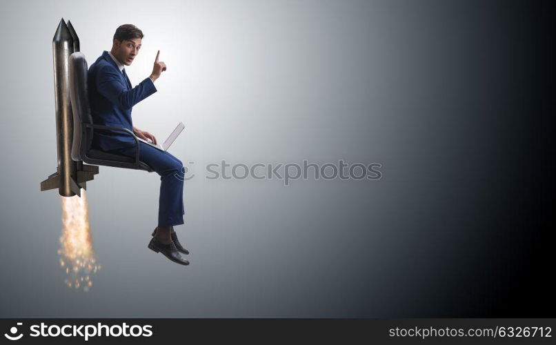 Businessman in promotion business concept