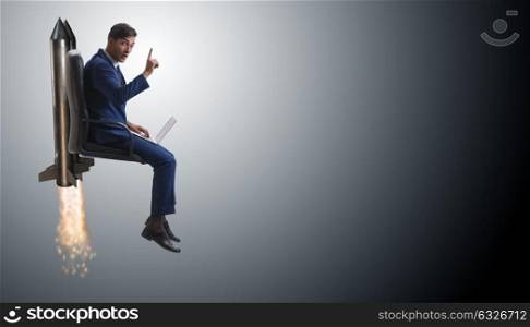 Businessman in promotion business concept