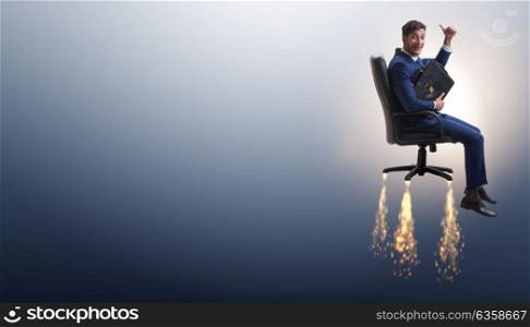 Businessman in promotion business concept