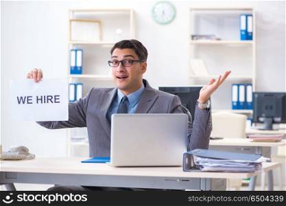 Businessman in recruitment concept in the office
