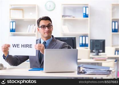 Businessman in recruitment concept in the office