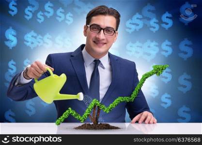 Businessman in responsible ecological business