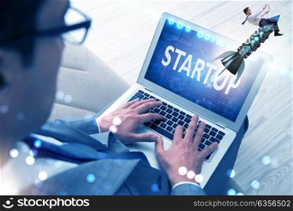 Businessman in start up business concept