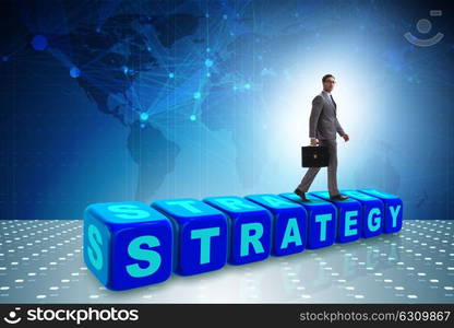 Businessman in strategy business concept