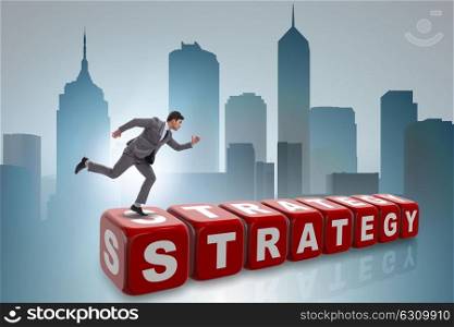 Businessman in strategy business concept