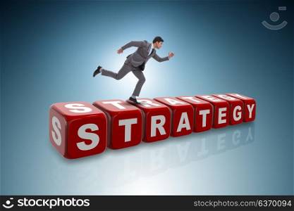 Businessman in strategy business concept
