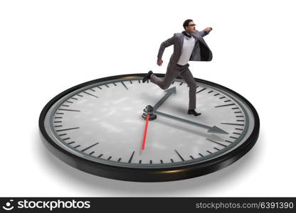 Businessman in time management concept