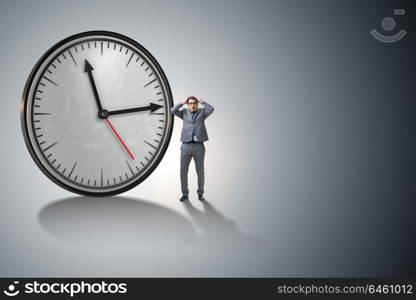 Businessman in time management concept