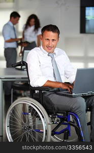 Businessman in wheelchair