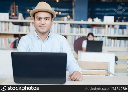 Businessman is working with notebook computers at home