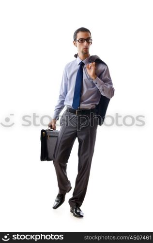 Businessman isolated on the white