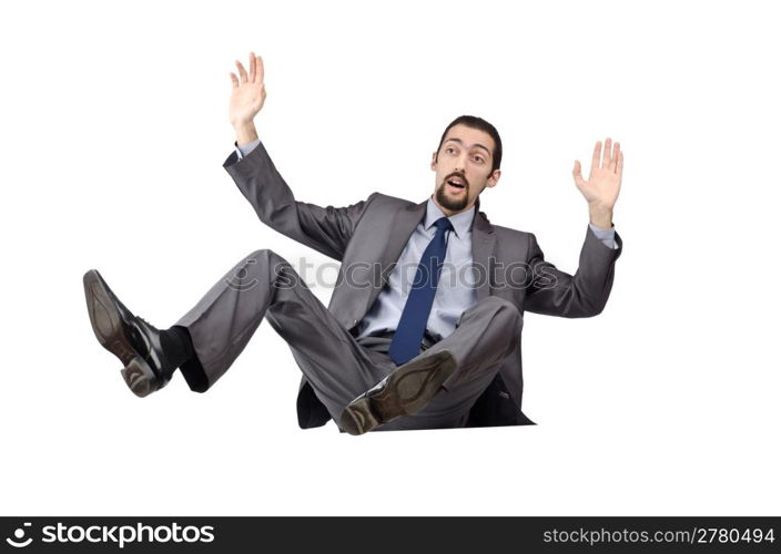 Businessman isolated on the white background