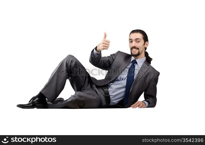 Businessman isolated on the white background