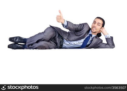 Businessman isolated on the white background