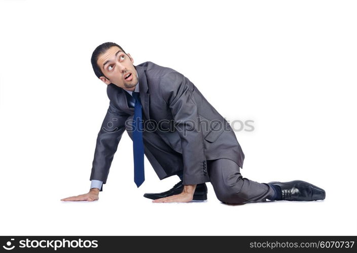 Businessman isolated on the white background