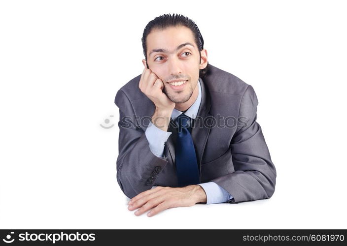 Businessman isolated on the white background