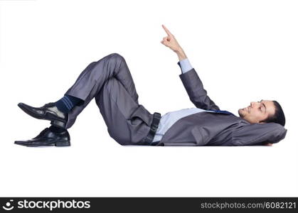 Businessman isolated on the white background