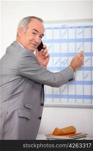 businessman making a call
