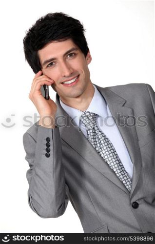 Businessman man on cellphone