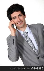 Businessman man on cellphone