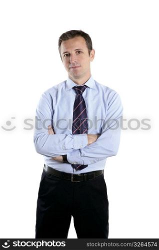 businessman middle age crossed arms tie