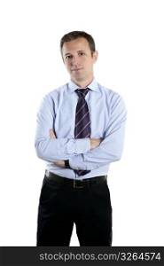businessman middle age crossed arms tie
