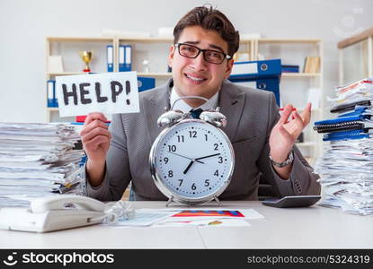 Businessman missing deadlines due to excessive work