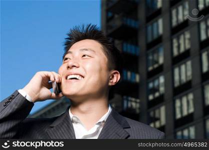 Businessman on mobile phone