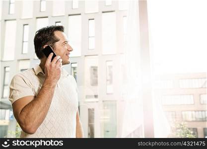 Businessman on telephone call