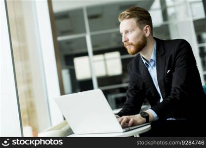Businessman on the laptop in the office