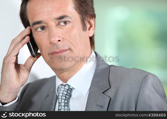 Businessman on the phone.
