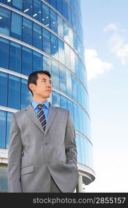 Businessman Outside Office Building