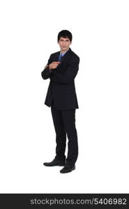 businessman pointing at you