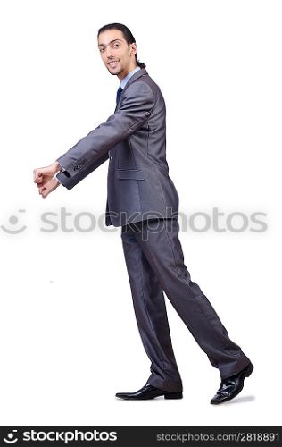 Businessman posing for conceptual photo