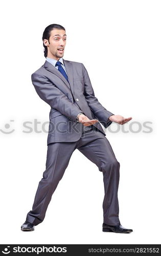 Businessman posing for conceptual photo