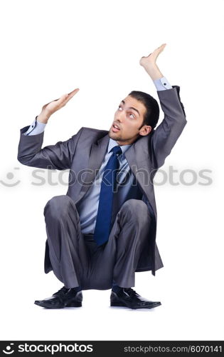 Businessman posing for conceptual photo