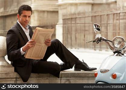 Businessman Reading the Newspaper