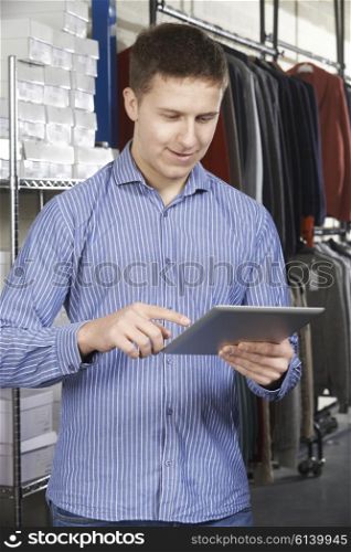 Businessman Running On Line Fashion Business With Digital Tablet