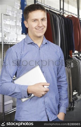 Businessman Running On Line Fashion Business With Digital Tablet