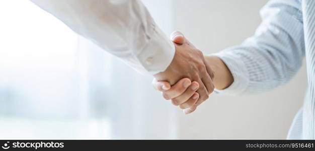 Businessman shaking hands successful making a deal. mans handshake. Business partnership Real estate meeting home purchase agreement concept