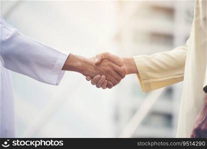 Businessman shaking hands. Teamwork Shake Hands Partnership Concept. success concept.