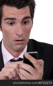 Businessman shocked by text message