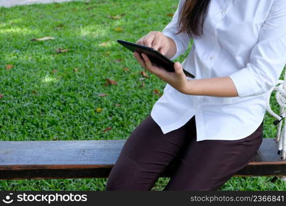 Businessman showing blank business card and holding smart phone.Business man holding white blank card space for text. product display montage.