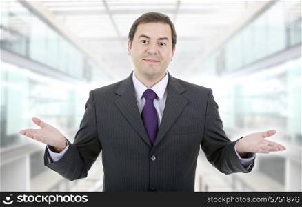businessman showing his hands at the office