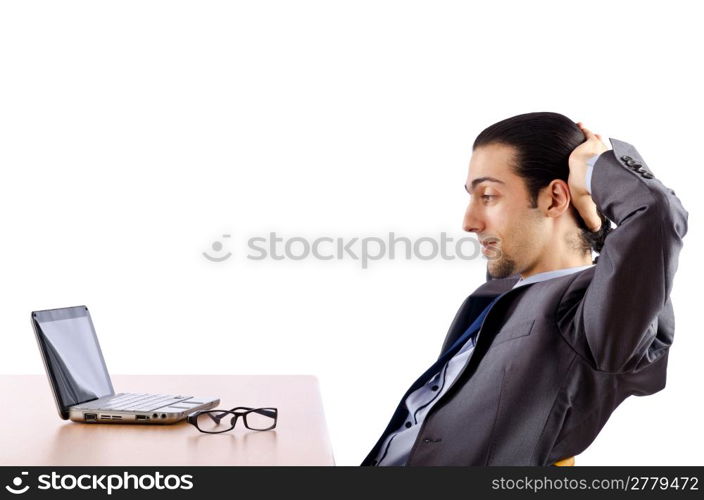 Businessman sitting at the desk