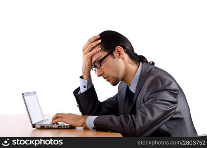 Businessman sitting at the desk