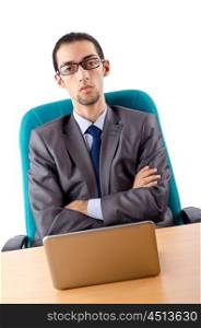 Businessman sitting at the desk