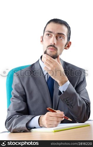 Businessman sitting at the table