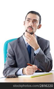 Businessman sitting at the table